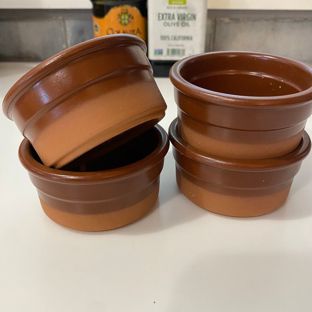 Cermer Terra Cotta‎ Ramekins Set of 4 UNUSED